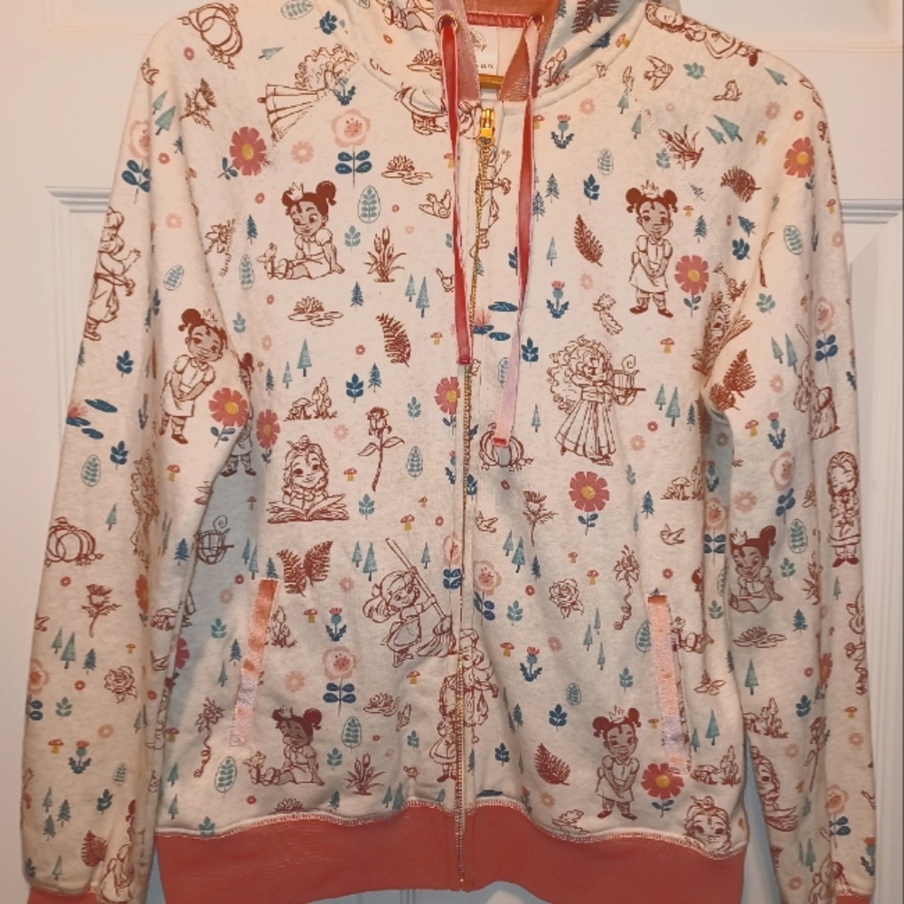 Disney Zip-Up Hoodie Small, Babies pattern!!